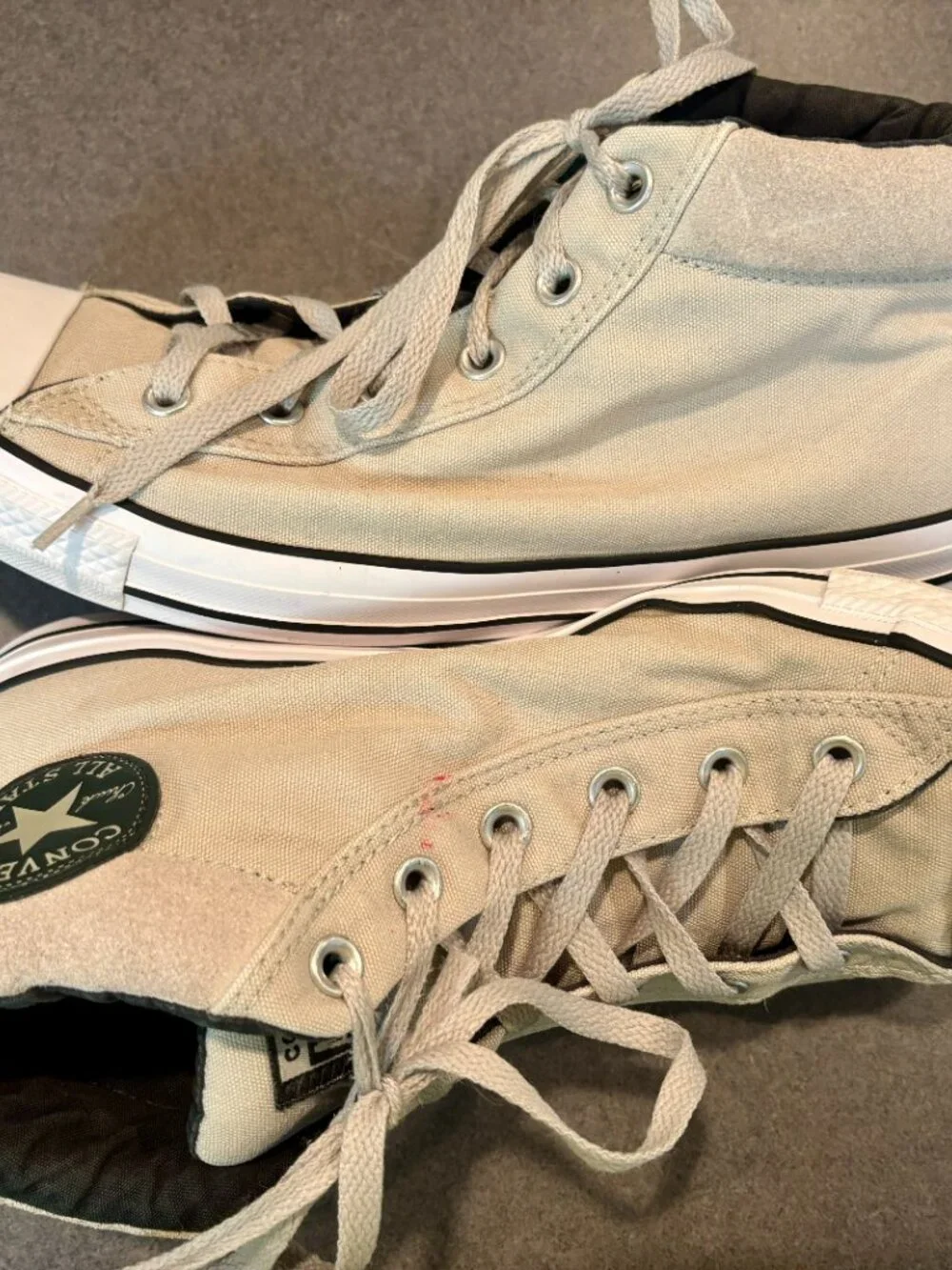 ~~Converse Chuck Taylor All Star Street Mid Shoes Mens 11/Womens 13 Beige  ***** - Picture 2 of 7